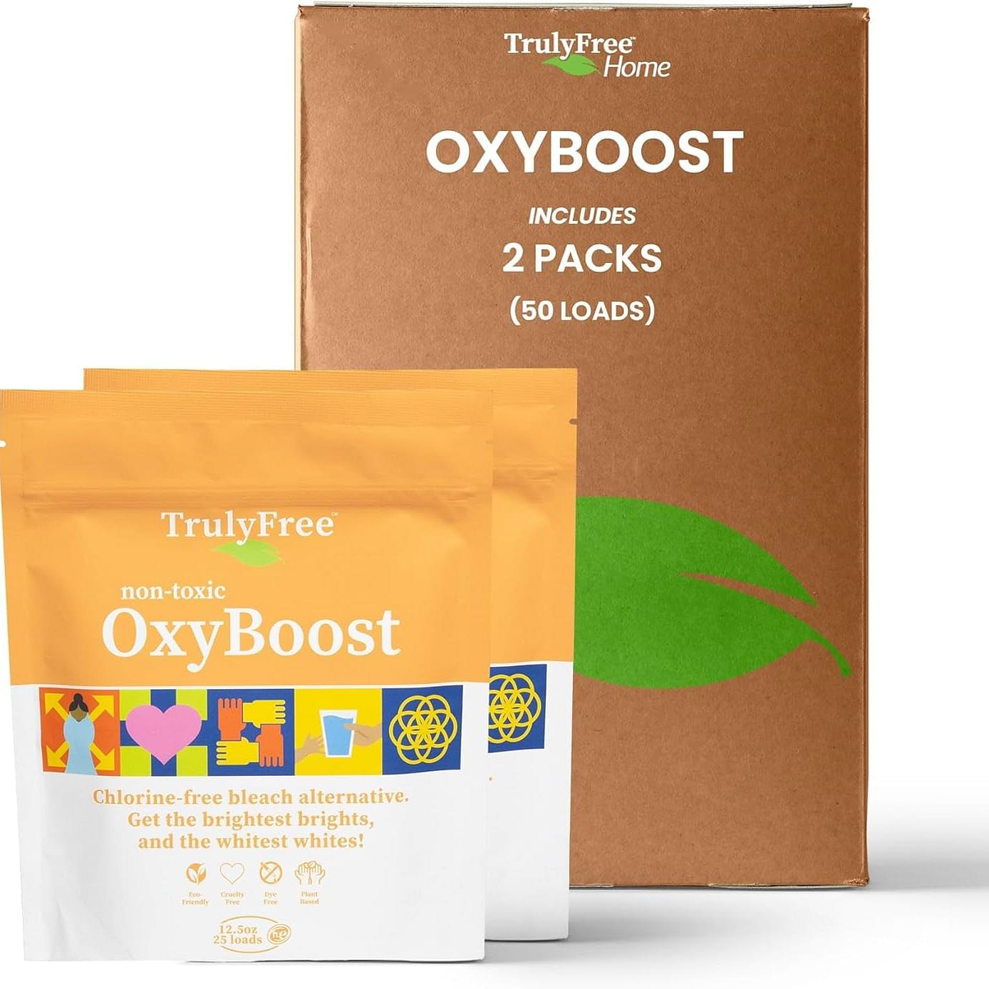 Truly-Free-OxyBoost---Oxygen-Whitener-Clothes-Stain-Remover-Laundry-Detergent-Powder-with-Sodium-Percarbonate---Brightens-Whites-Safe-for-Colors---Non-Chlorine,-Gentle-Yet-Powerful---Pack-of-2