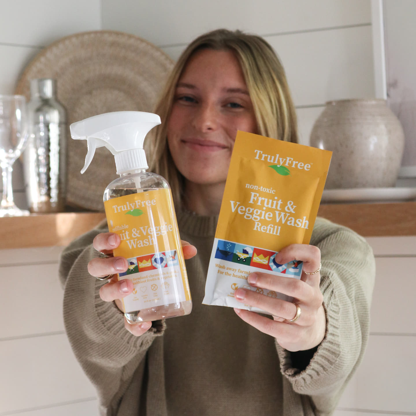 Truly Free Home Fruit & Veggie Wash Buy 4 Get 4 FREE | Wash Away More Than Dirt