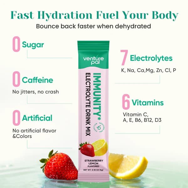 Immune Electrolyte Drink Mix -Strawberry Lemon