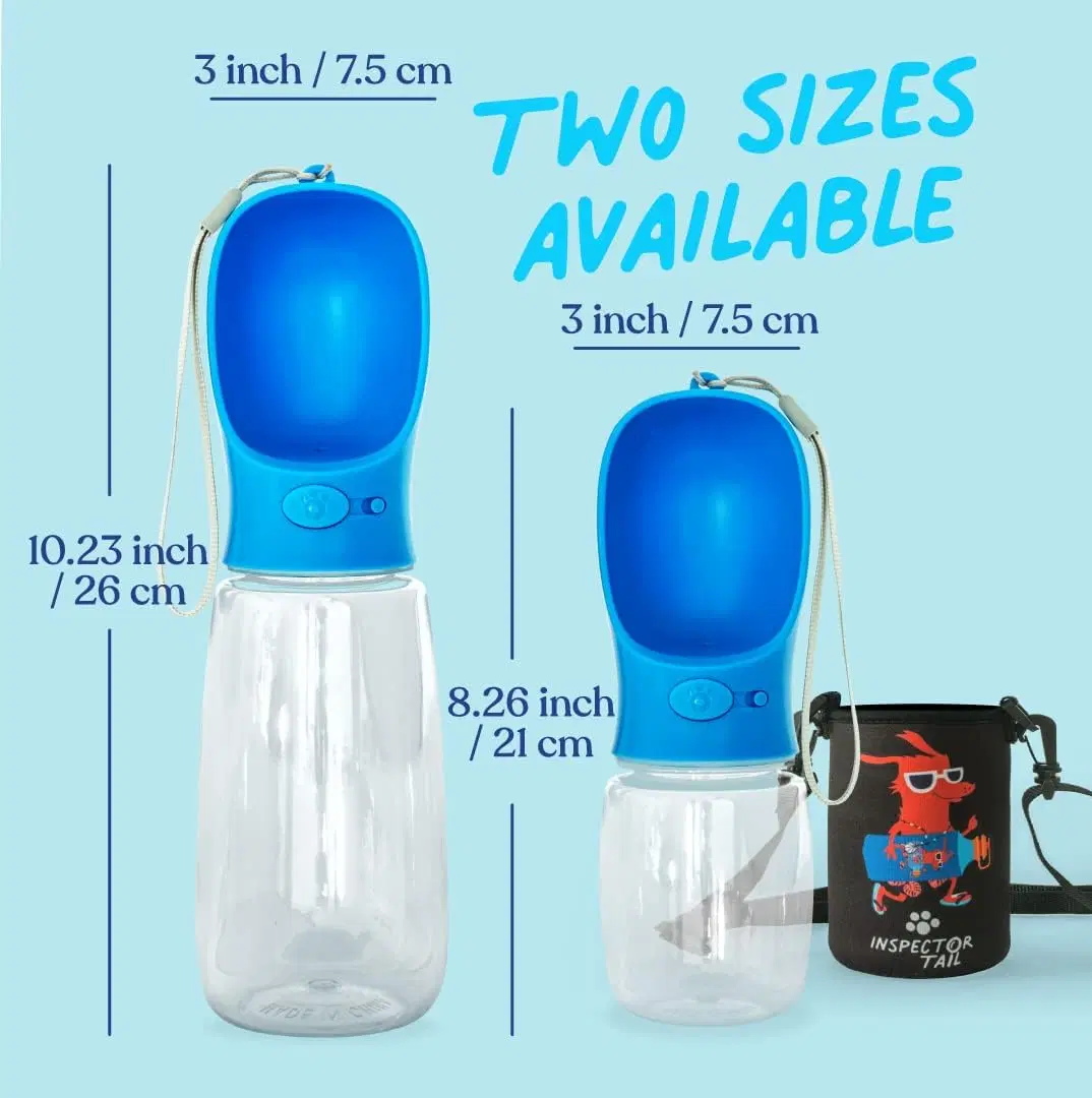 12 Oz Dog Water Bottle with Cool Free Neoprene Holder | Leak-Proof & Lightweight Cup for Outdoor- Travel, Hiking or Walking