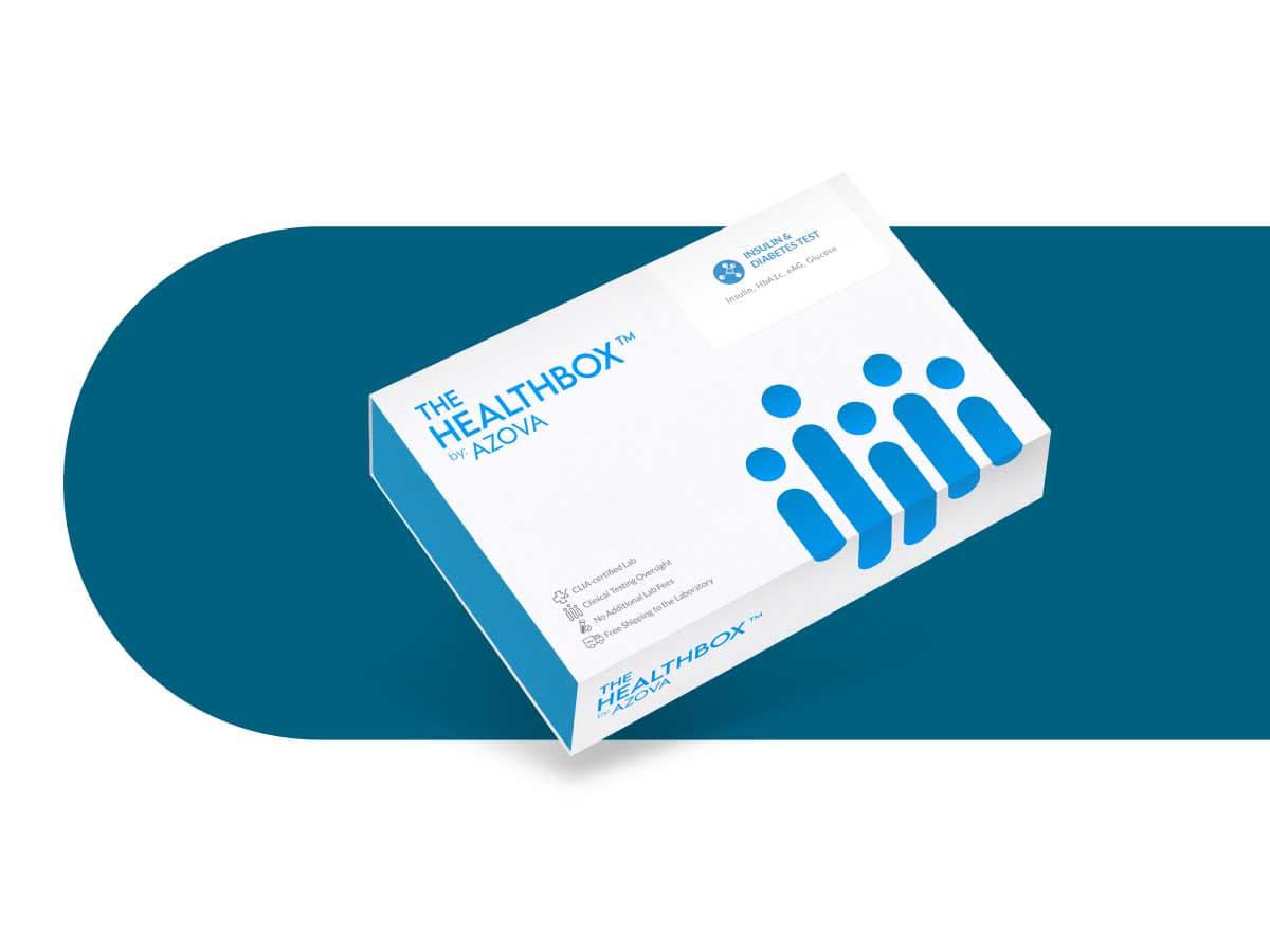 Insulin and Diabetes Test - At-Home Blood Sugar Test Kit with Fasting Insulin, HbA1c & Glucose Biomarkers for Diabetes Risk Detection and Metabolic Health Monitoring