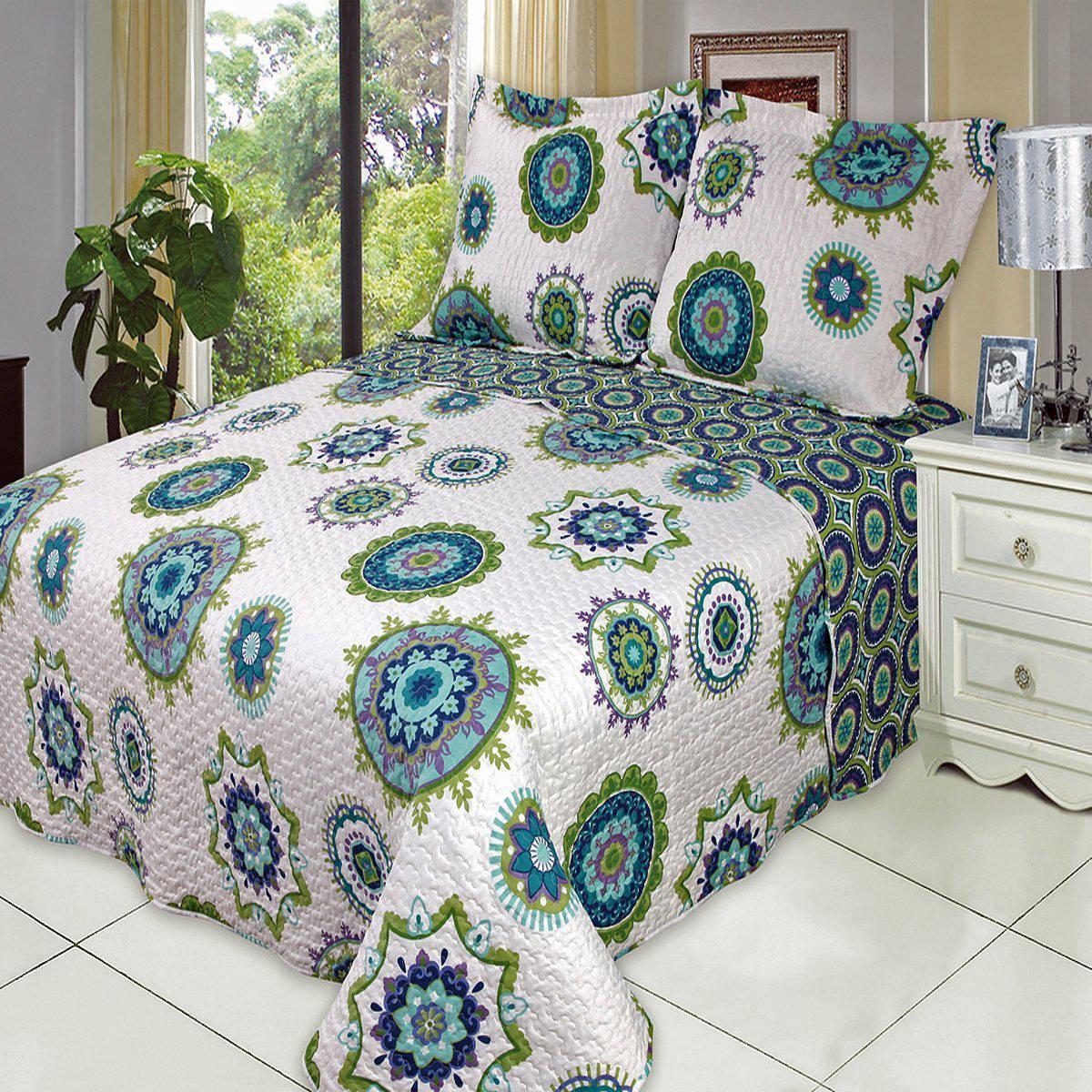 Julia Fashion Floral Design Quilt Set Oversized Lightweight Mini Sets