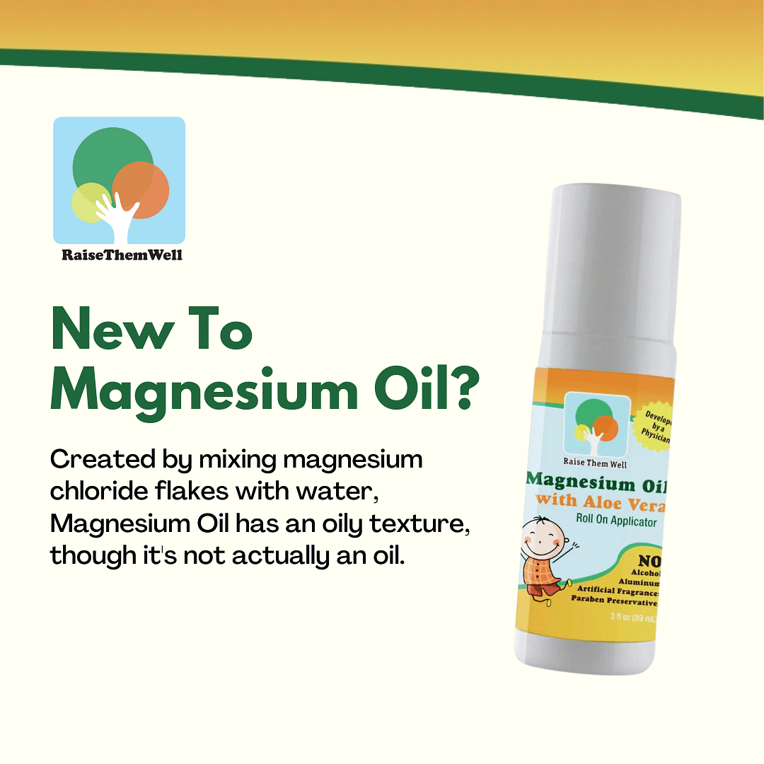 Kid Safe Calming Magnesium Oil For Sleep with Roman Chamomile and Lavender Essential Oils in a Roll-On Applicator