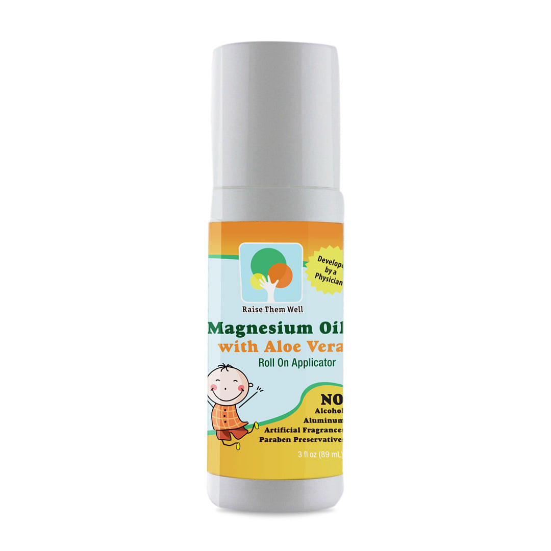 Kid Safe Organic Magnesium Oil Roll-on with Aloe Vera