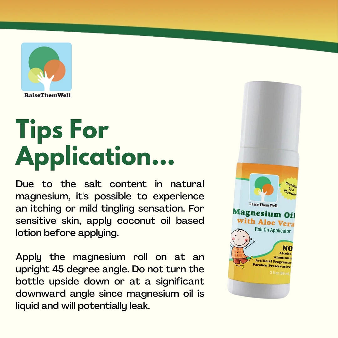 Kid Safe Organic Magnesium Oil Roll-on with Aloe Vera