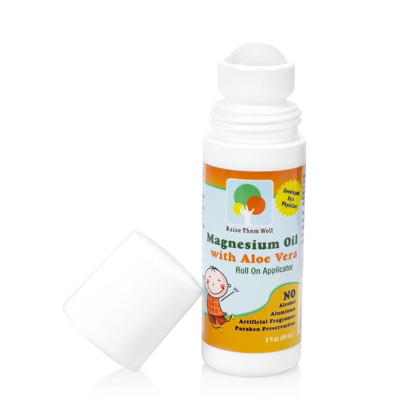 Kid Safe Organic Magnesium Oil Roll-on with Aloe Vera