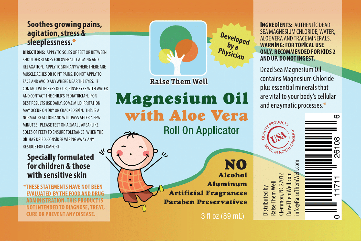 Kid Safe Organic Magnesium Oil Roll-on with Aloe Vera