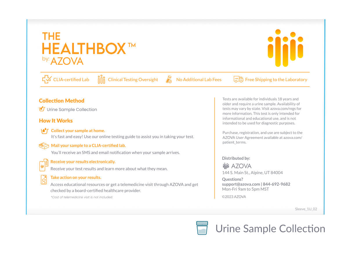Kidney Health Urine Test - At-Home Urinalysis Kit with Albumin, Creatinine & ACR Biomarkers for Early Kidney Function Monitoring and Preventive Health Screening
