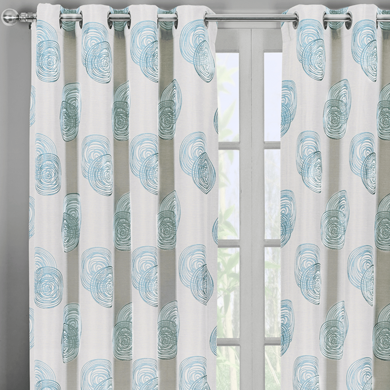 Lafayette Window Curtains Panels With Grommets ( Set of 2 Panels )