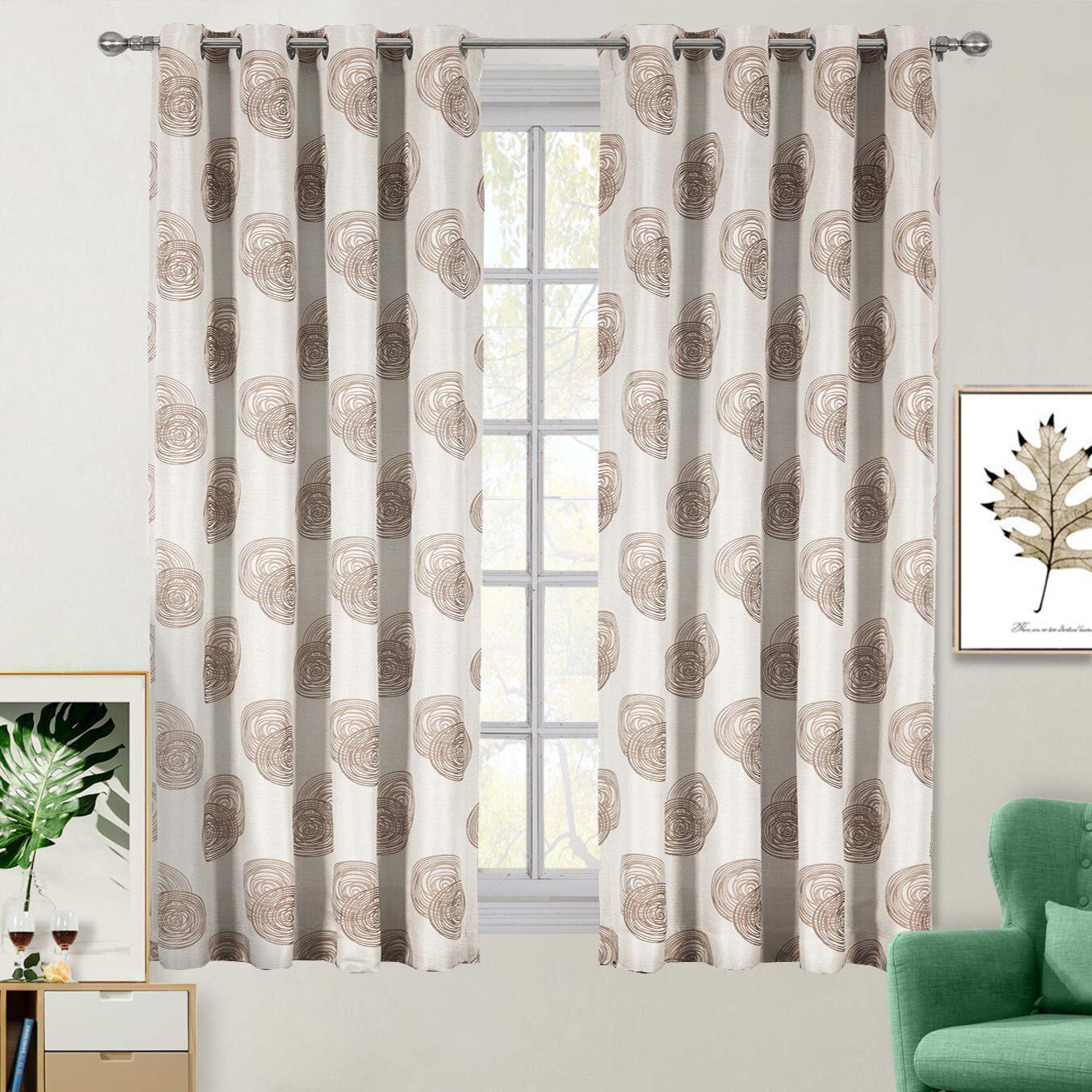 Lafayette Window Curtains Panels With Grommets ( Set of 2 Panels )
