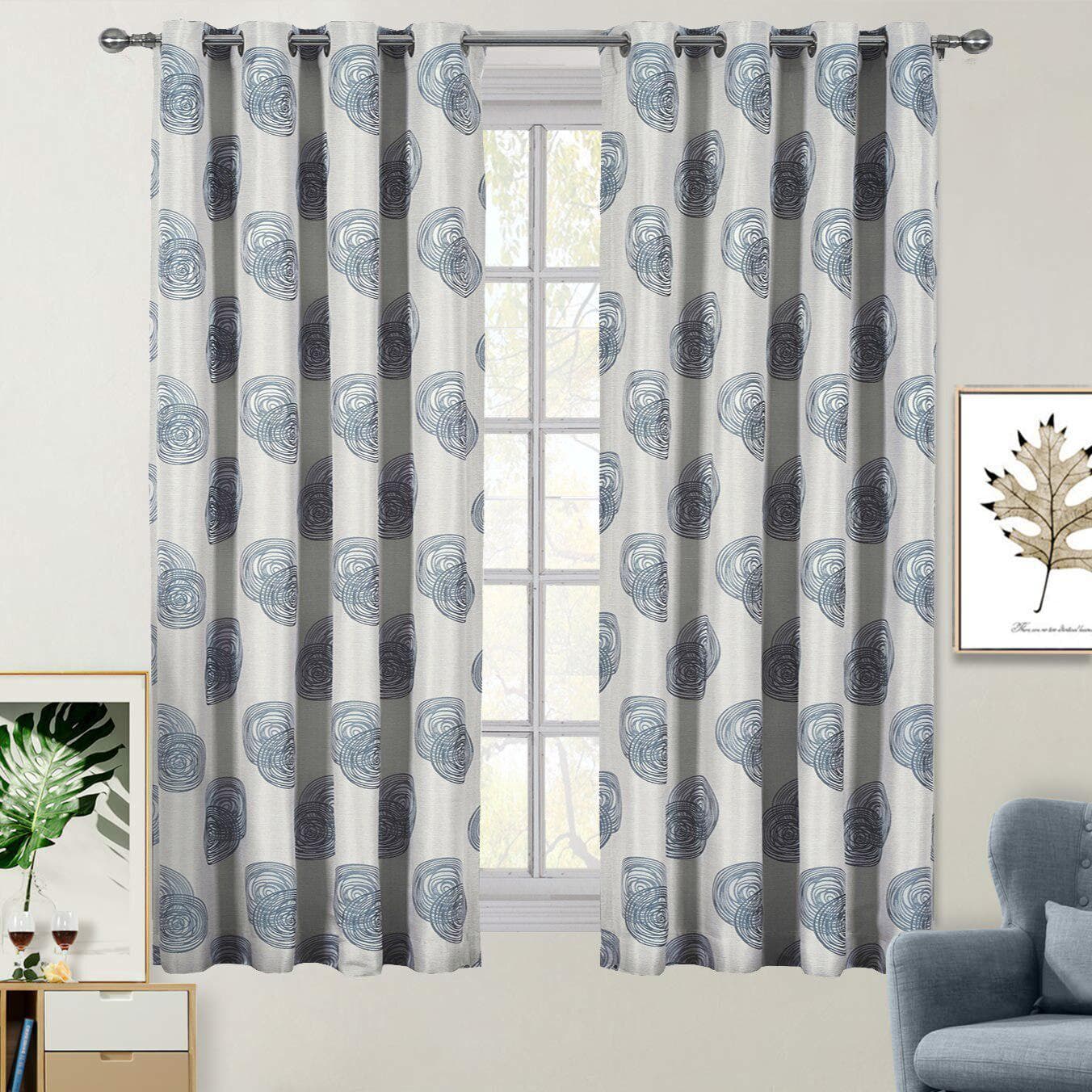 Lafayette Window Curtains Panels With Grommets ( Set of 2 Panels )