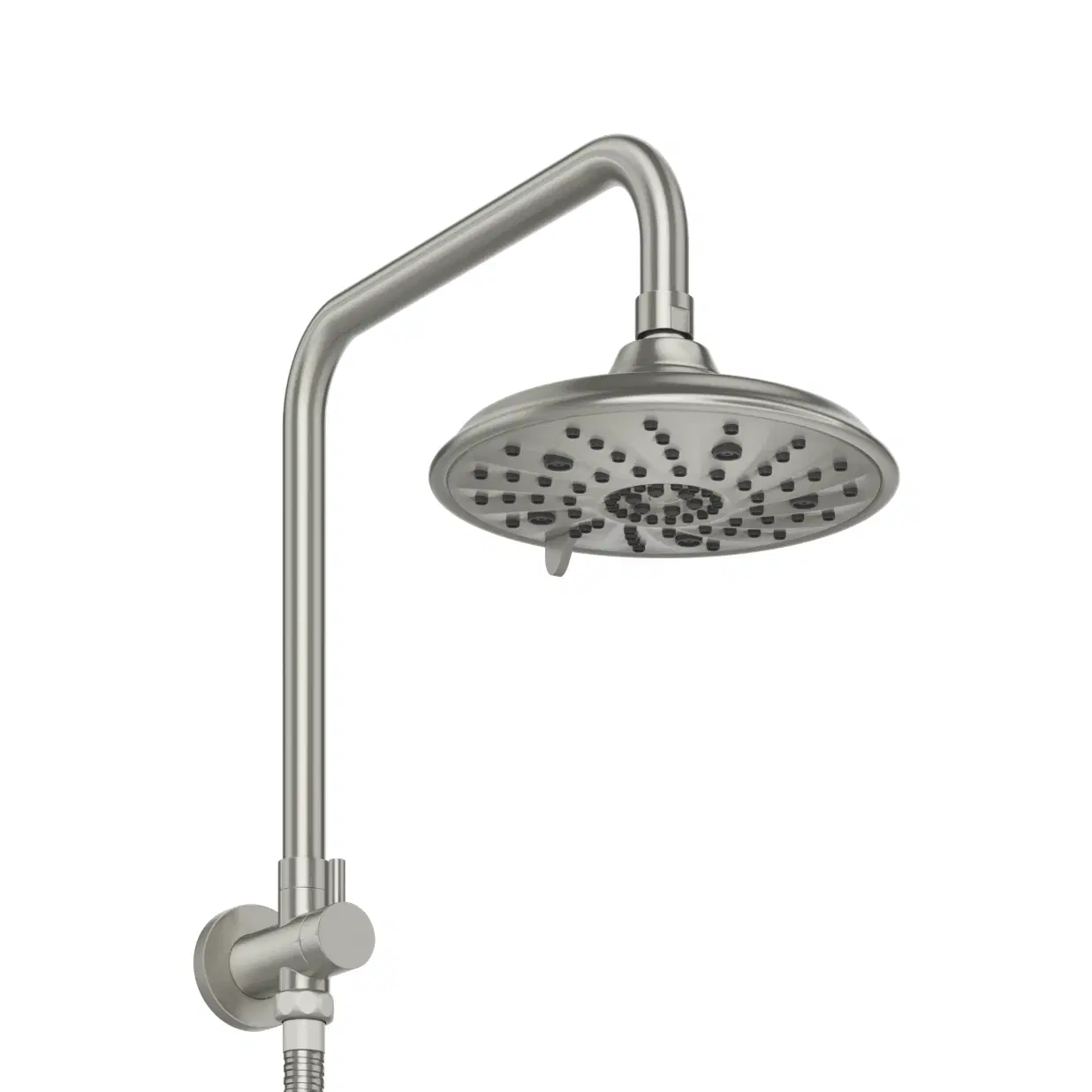 Laguna 8-in Multi-function Showerhead Shower System with Pivoting Shower Arm and Multi-function Handshower Brushed Nickel
