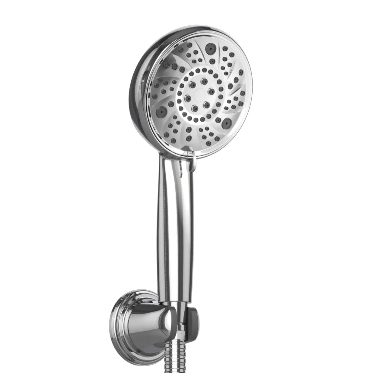 Laguna 8-in Multi-function Showerhead Shower System with Pivoting Shower Arm and Multi-function Handshower Chrome