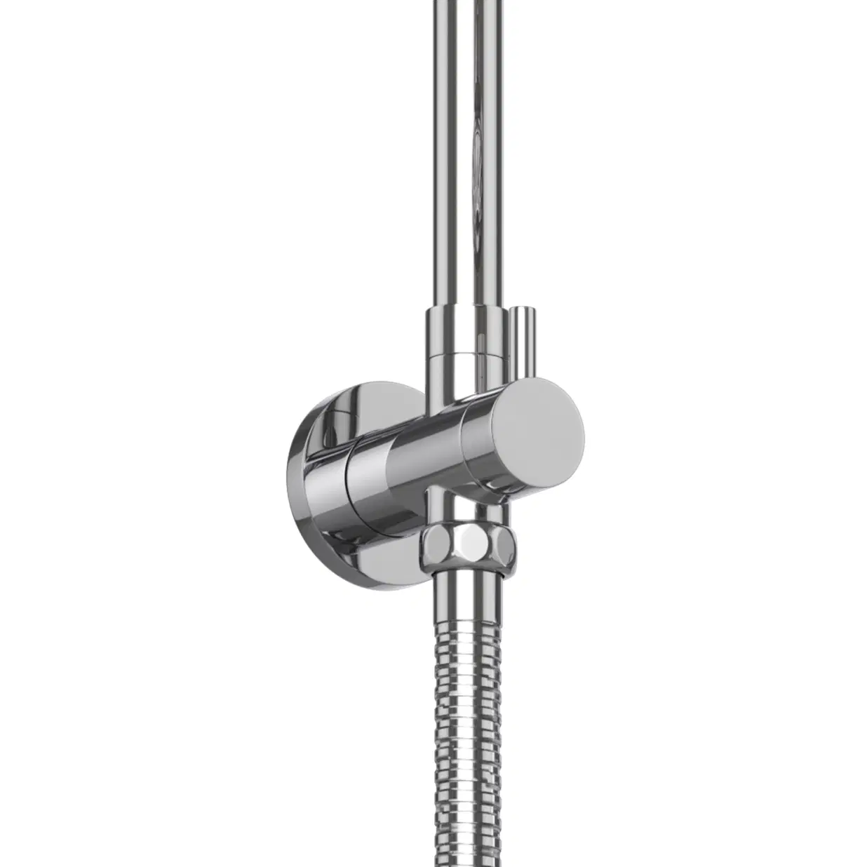 Laguna 8-in Multi-function Showerhead Shower System with Pivoting Shower Arm and Multi-function Handshower Chrome