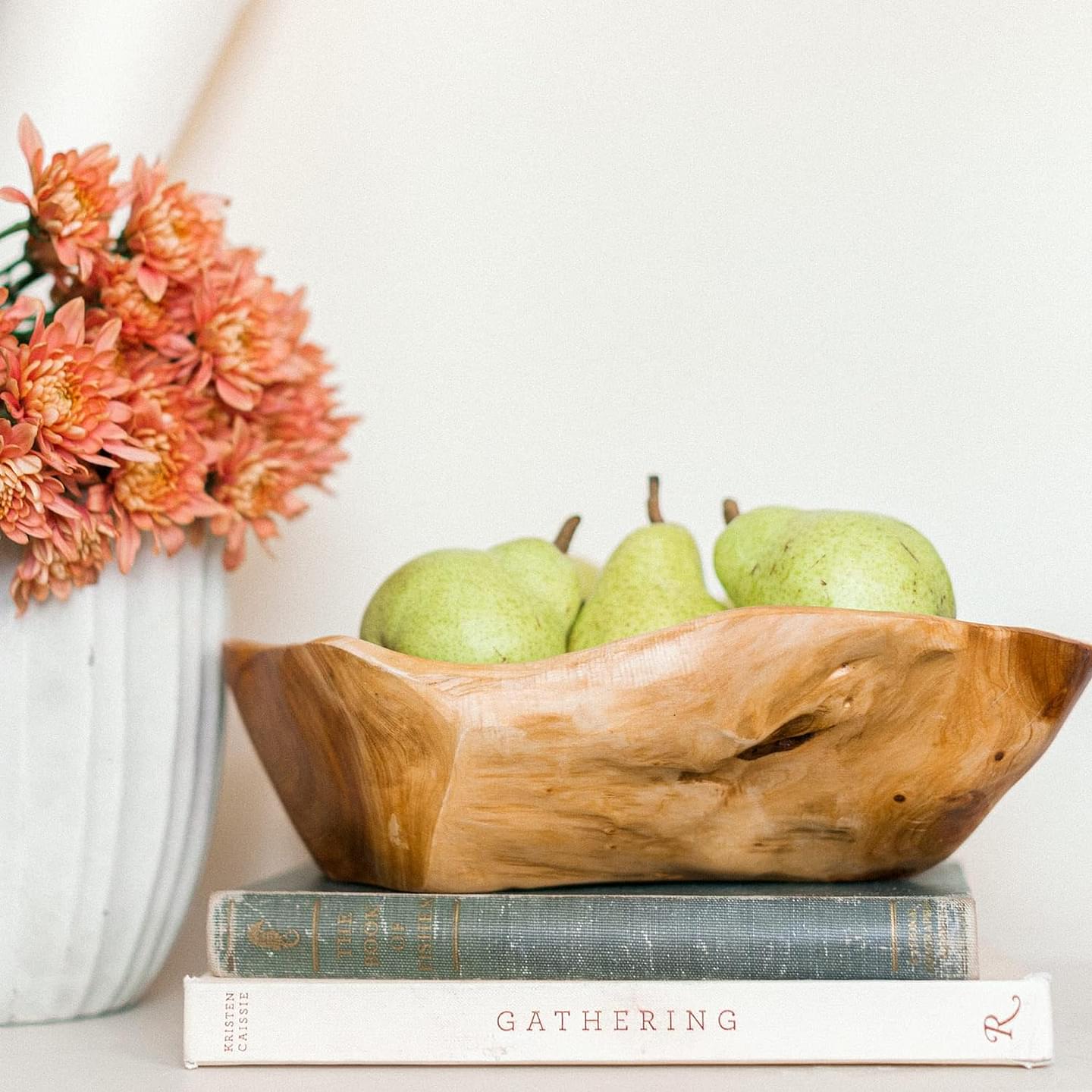 Large Decorative Wooden Bowl - Handmade Rustic Fruit Bowl for Kitchen Decor - Salad Snack Food Bowl - Natural Fir Root Wooden Bowl - Set of 1 Size 12”-14”