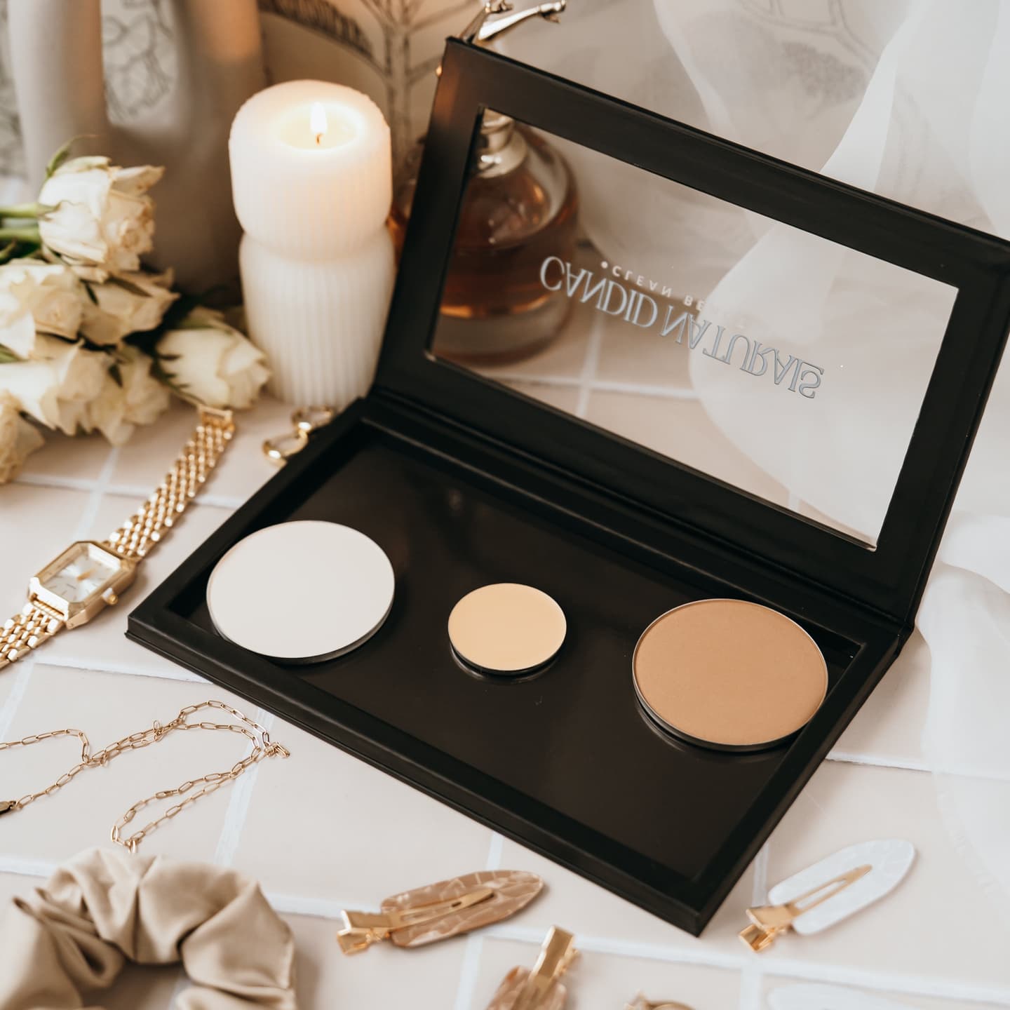 Large Refillable Palette for Eco-Refills - Magnetic Palette for Custom Clean Makeup - (Empty)