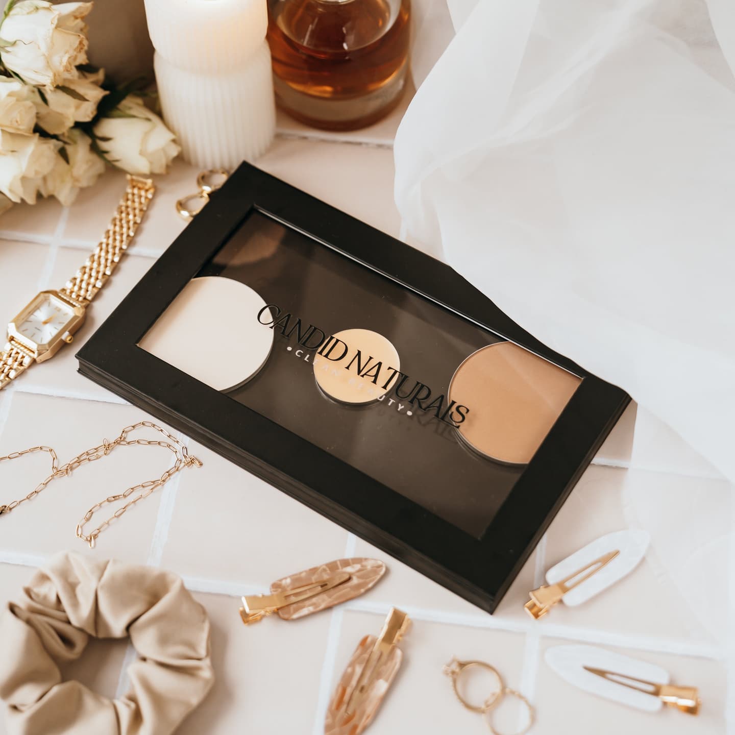 Large Refillable Palette for Eco-Refills - Magnetic Palette for Custom Clean Makeup - (Empty)