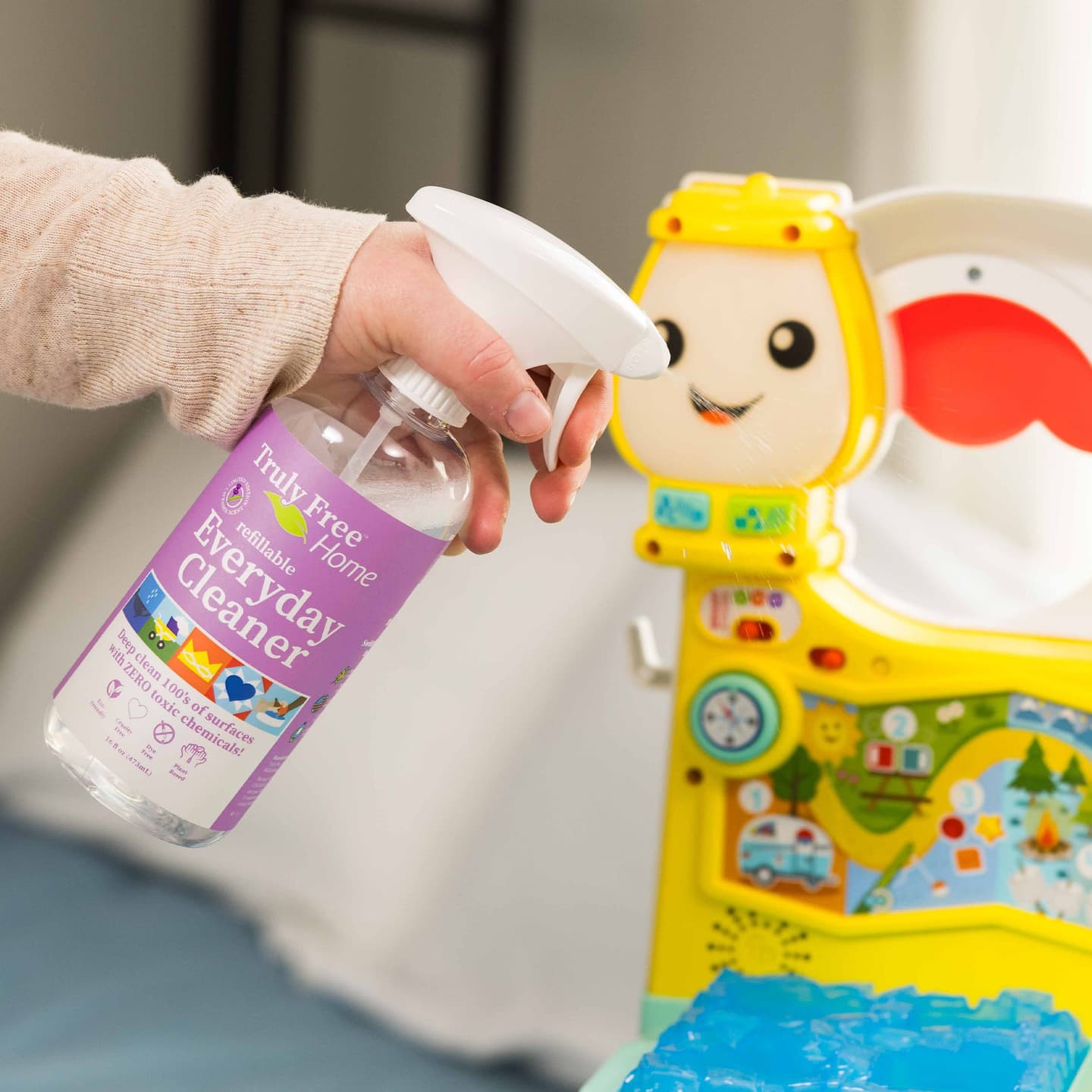 NEW Launch! Truly Free Non-Toxic Everyday Cleaner Lavender - Multipurpose Cleaner Spray, Kitchen Counter Cleaner