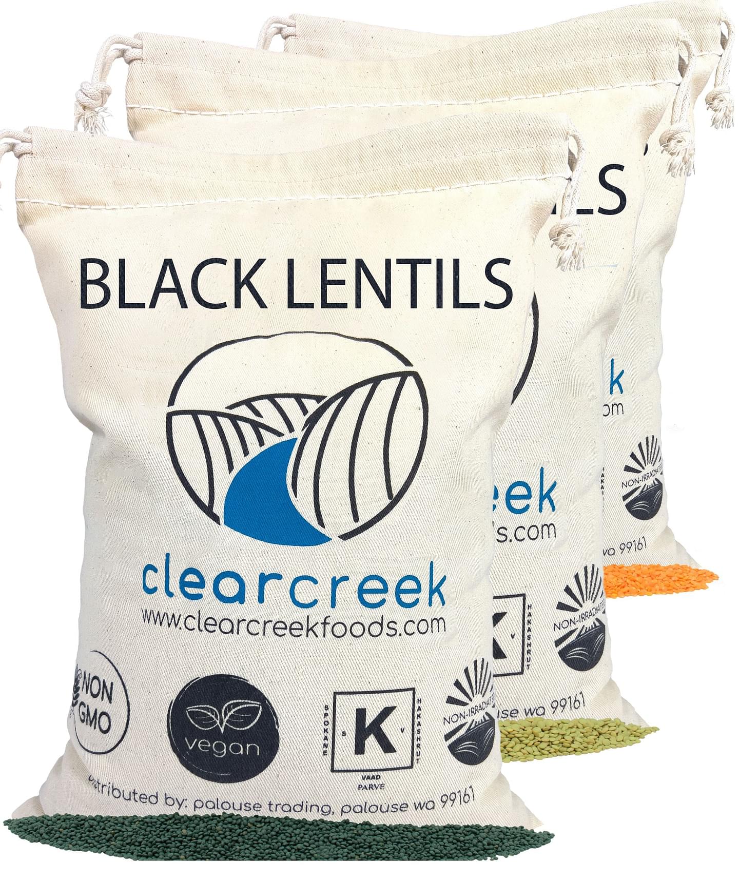 Lentil Pack: Green, Red, Black Lentils | 12 LB