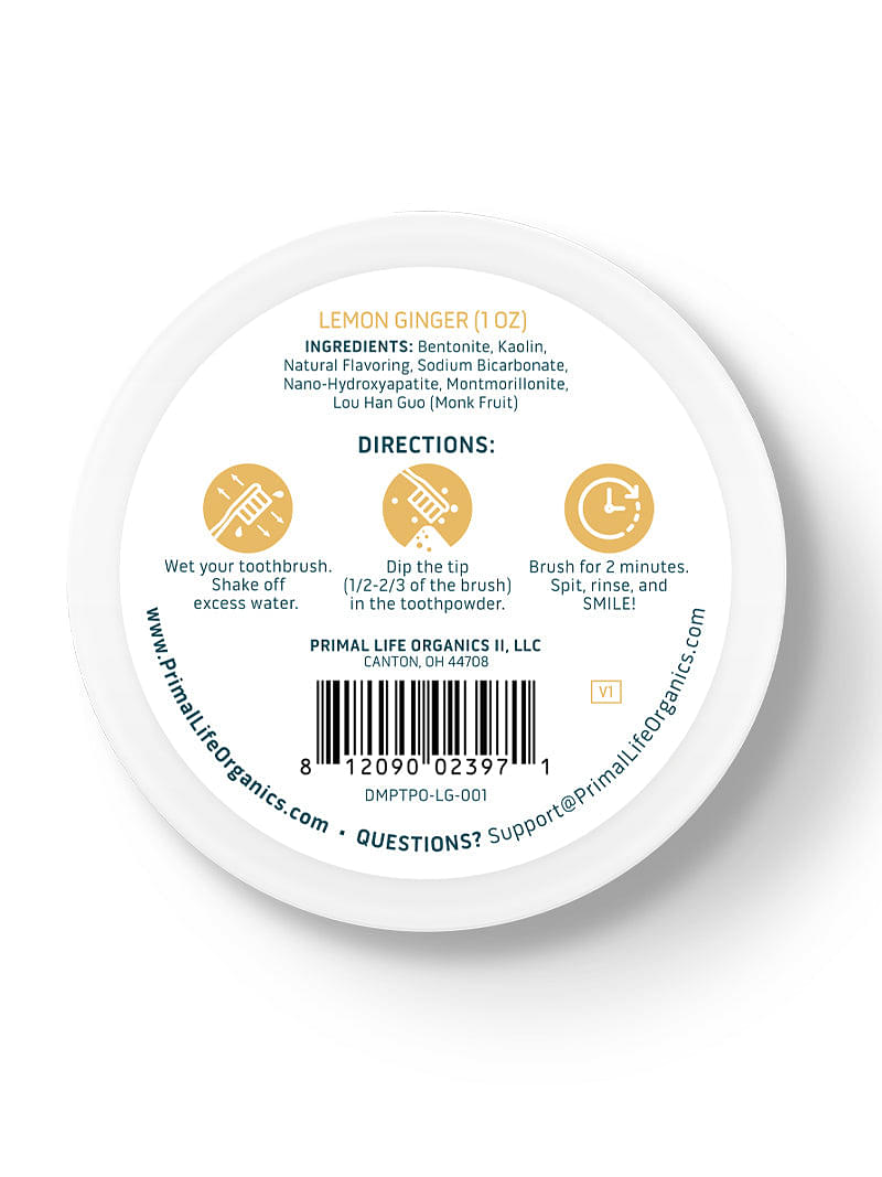 Limited Edition Lemon Ginger Toothpowder