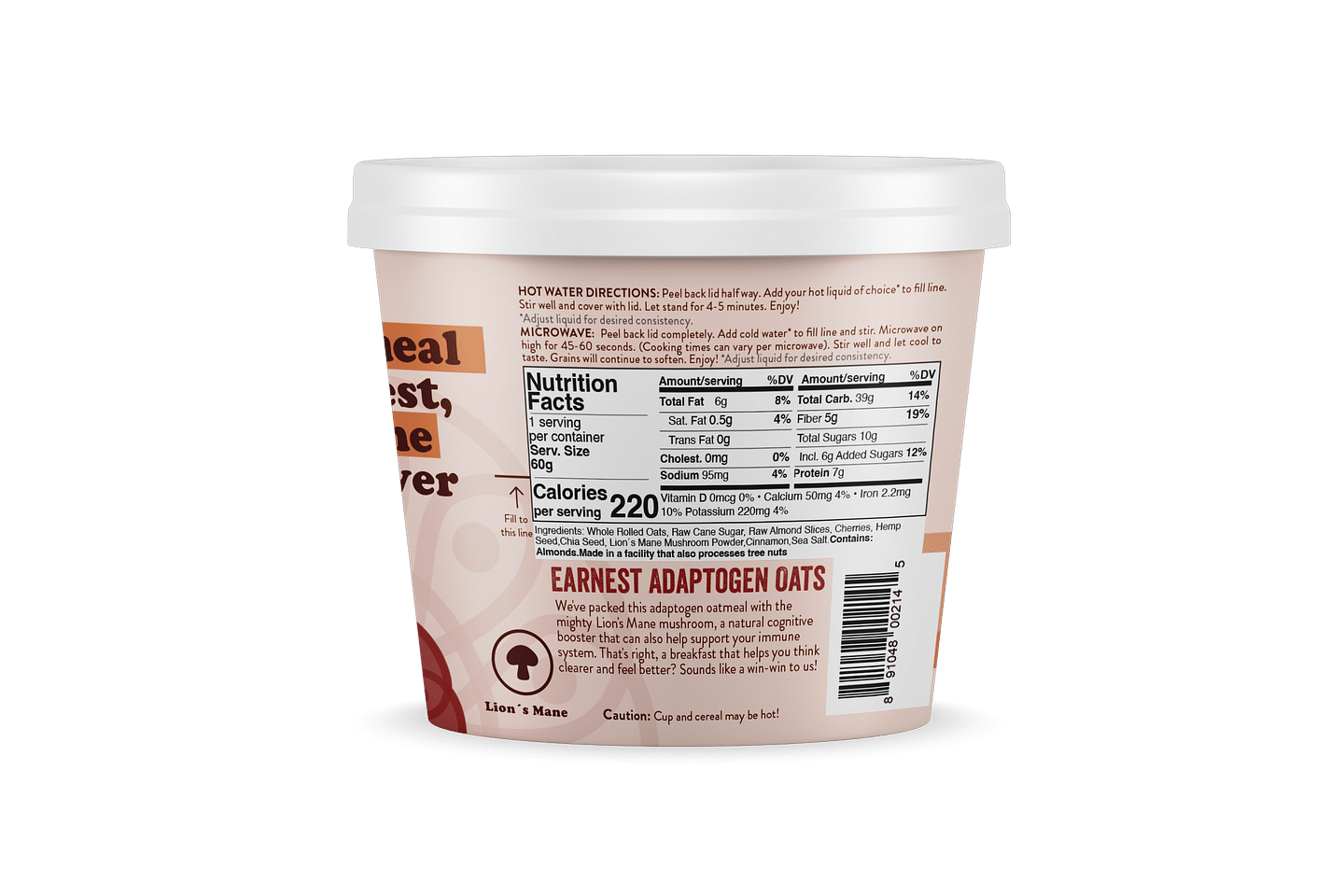 Lion's Mane Cherry Almond Hemp  Adaptogen Oatmeal image