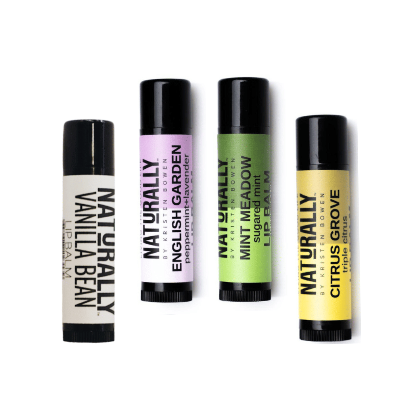 Love Your Lips 4 Pack - Vanilla Bean, Citrus Grove, Mint Meadows & English Garden