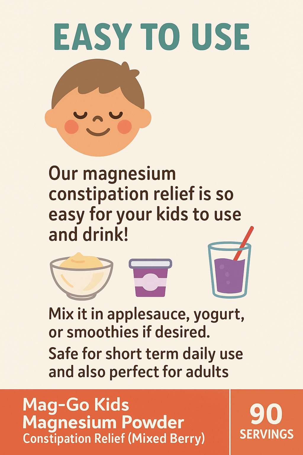 Mag Go Magnesium Powder – Supports Digestive Wellness & Gentle Daily Regularity