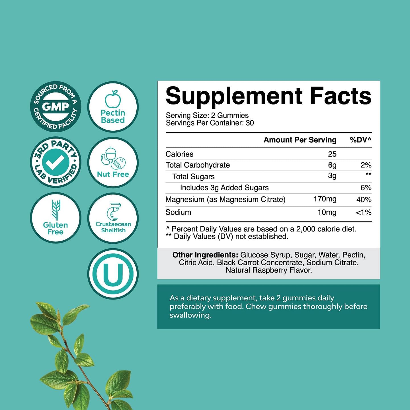 Magnesium Gummies 170mg per serving