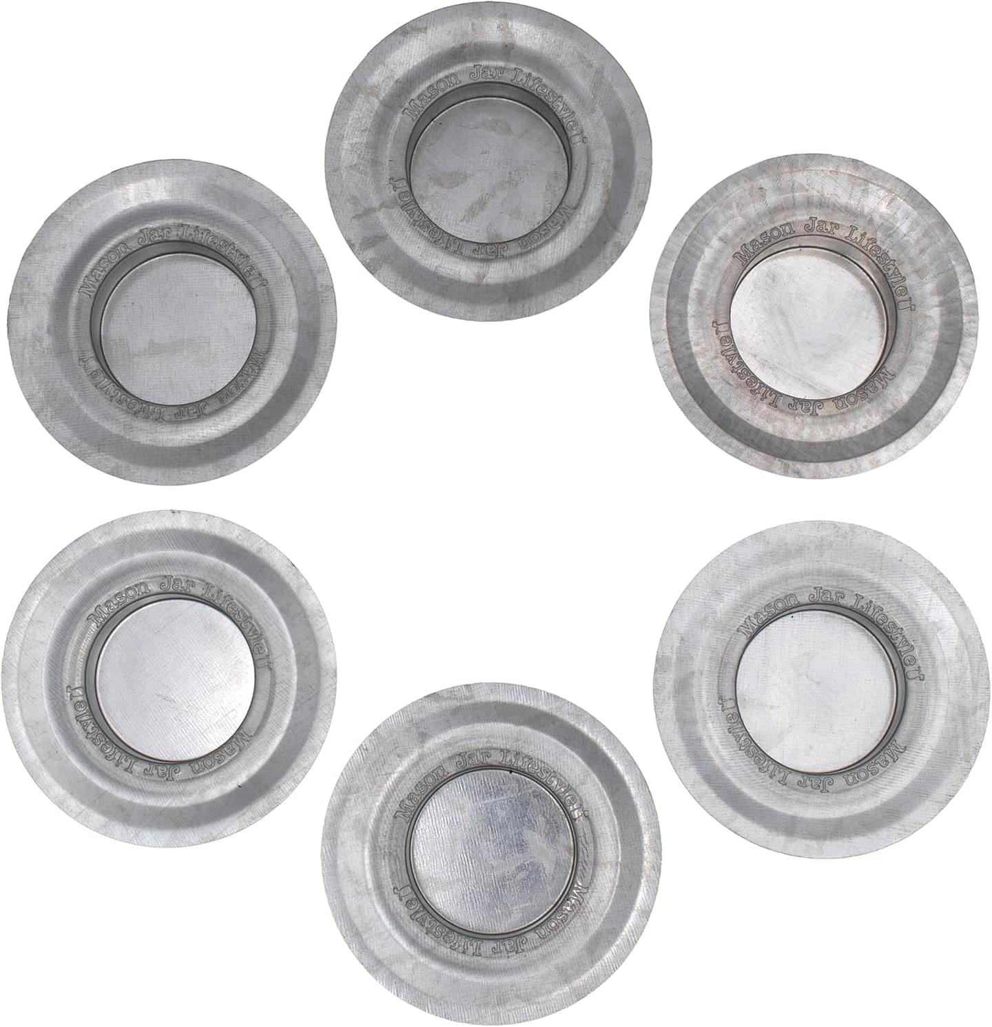 Mason Jar Lifestyle Tea Light Candle Holder Metal Lid Inserts for Mason, Ball, Canning Jars (6 Pack, Wide Mouth)