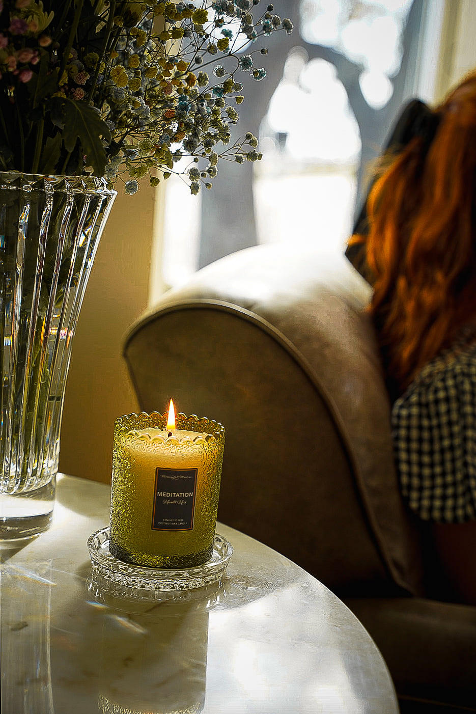 Meditation Moonlit Moss Natural Candle 8oz Kaia Collection