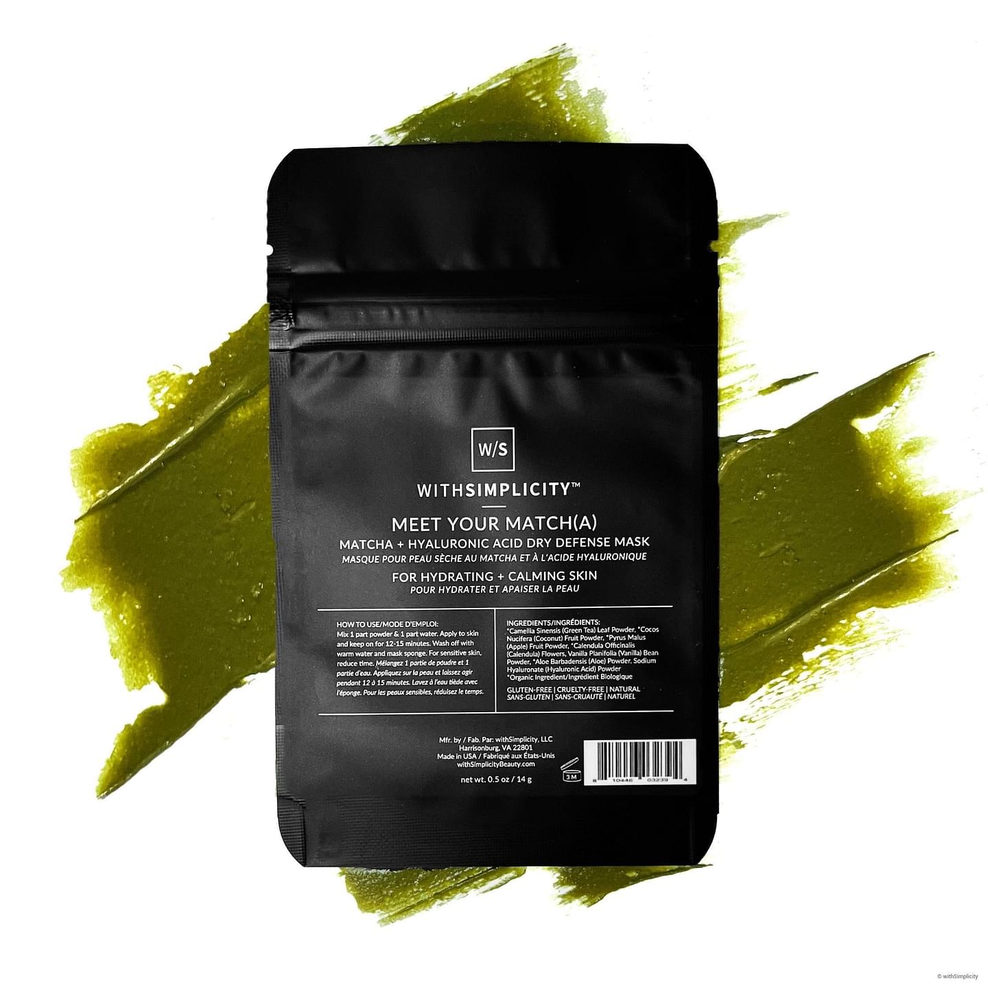 Meet your Match(a) | Matcha + Hyaluronic Acid Dry Defense Mask