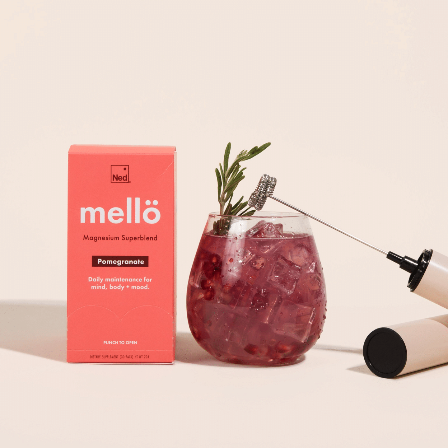 mellö Magnesium - 30 Travel Sticks Pomegranate