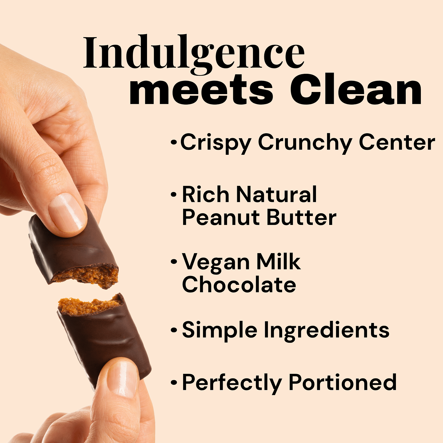 Milk Chocolate Peanut Butter Caramel Crunch (Keto | Vegan)