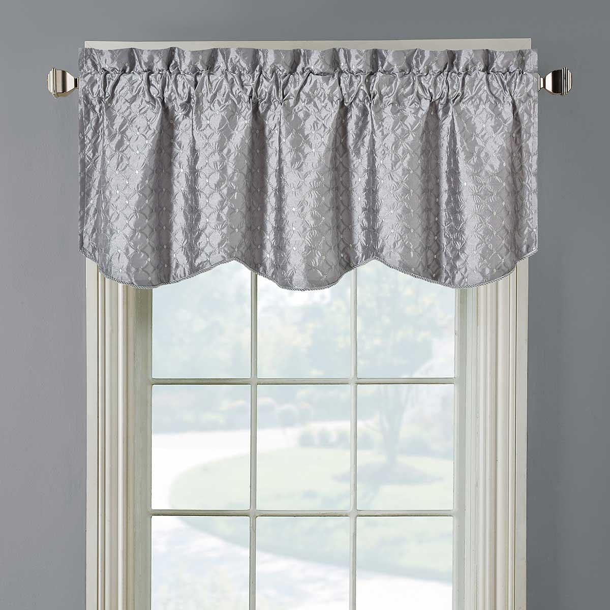 Mirabel Lined Embroidered Valance 52"Wx17"L (Single)