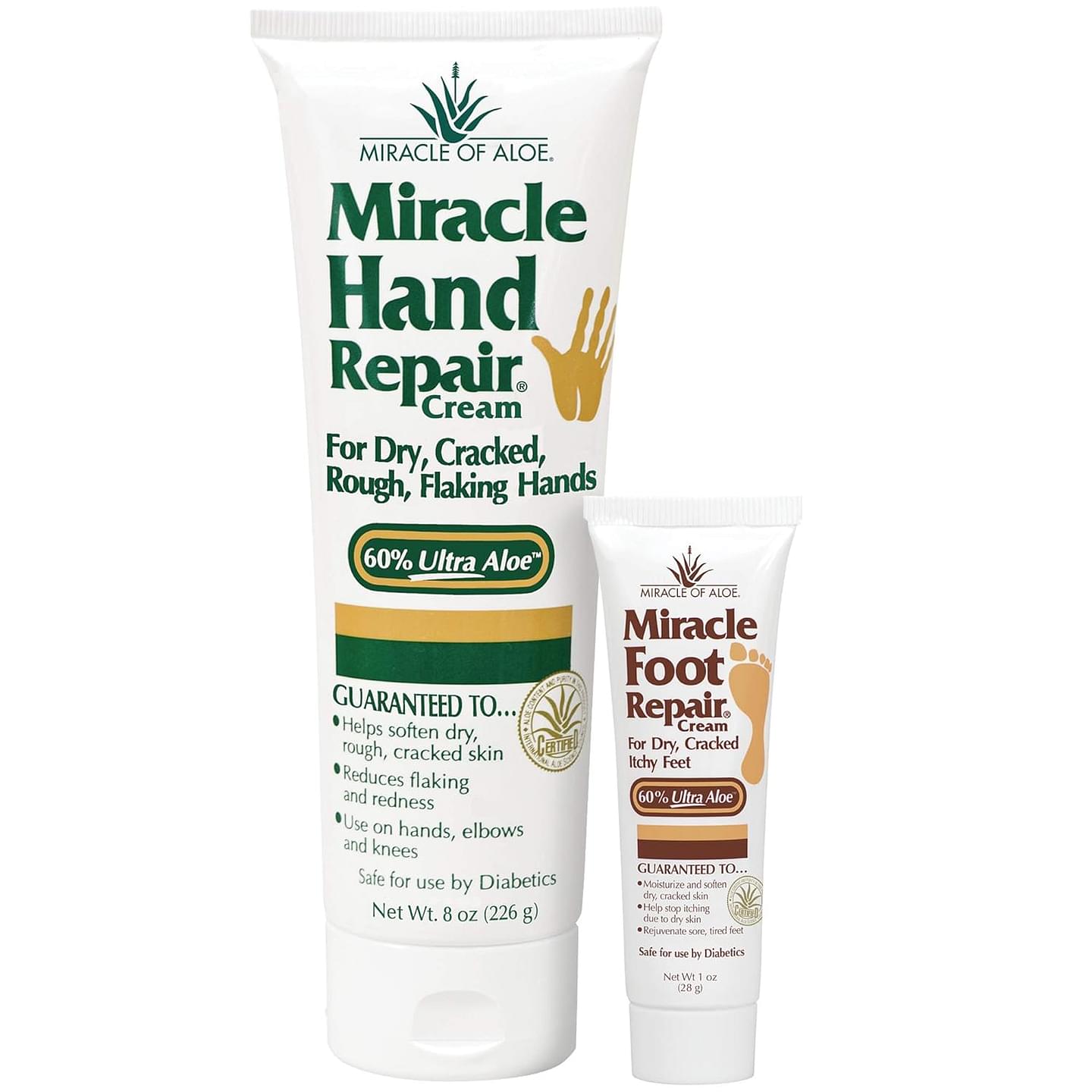 Miracle Hand Repair 8 oz & Miracle Foot Repair 1 oz tube