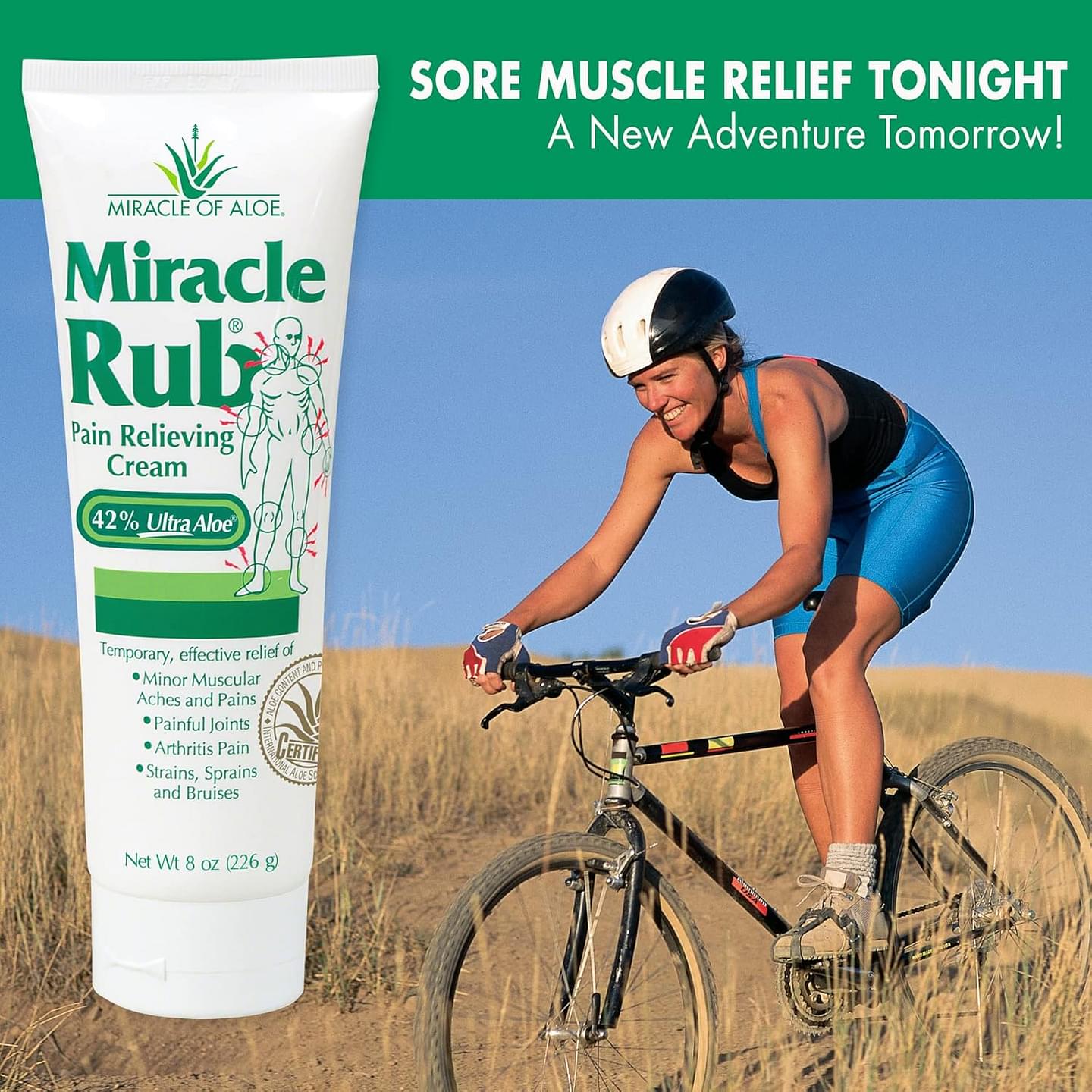 Miracle of Aloe Miracle Rub Pain Relieving Cream 8 oz, Fast & Effective Relief for Arthritis, Muscle, and Joint Pain - Maximum Strength UltraAloe Formula, Topical Analgesic (2-Pack) 8 Ounce (Pack of 2) Pack of 2