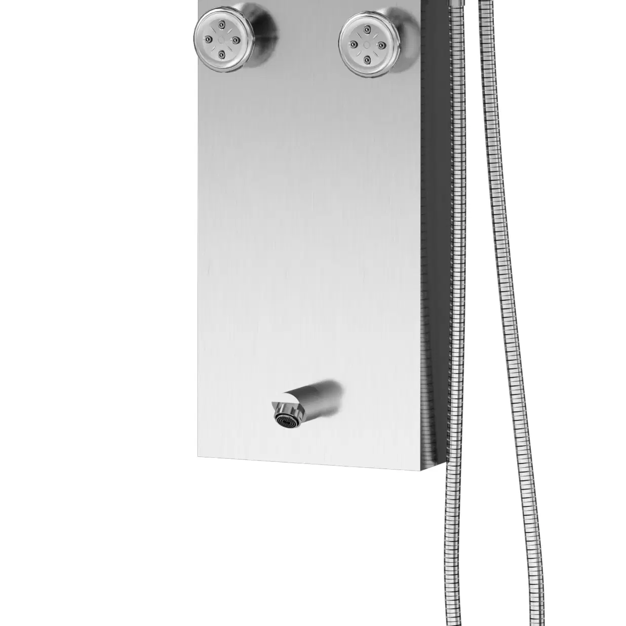 Monterey 8-in Rain Showerhead ShowerSpa with 6-Body Jets Handshower and Tub Spout Brushed Stainless Steel 1.8 GPM