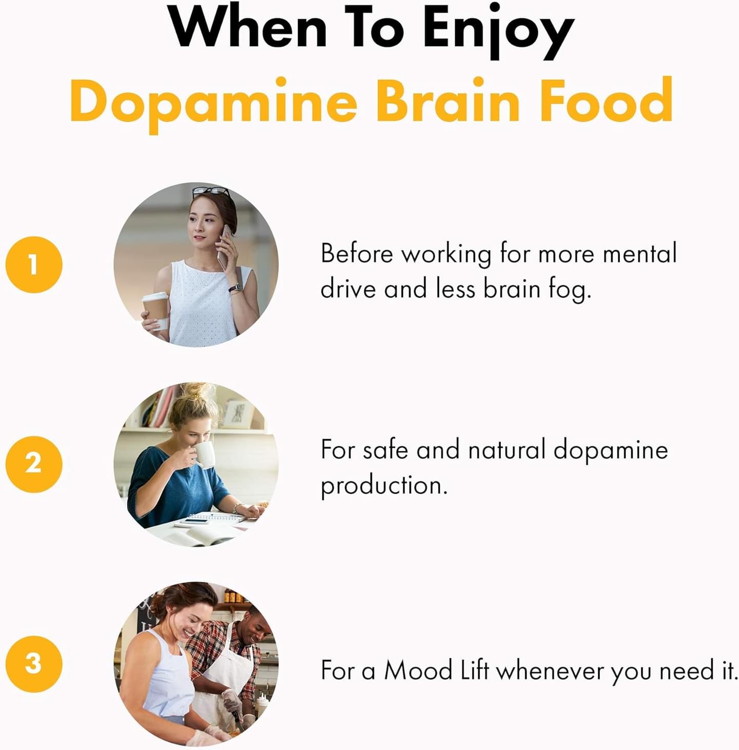 NATURAL STACKS Neurofuel Nootropic & Dopamine Brain Food Bundle - Memory, Motivation & Focus Supplements - 105 Vegan Capsules