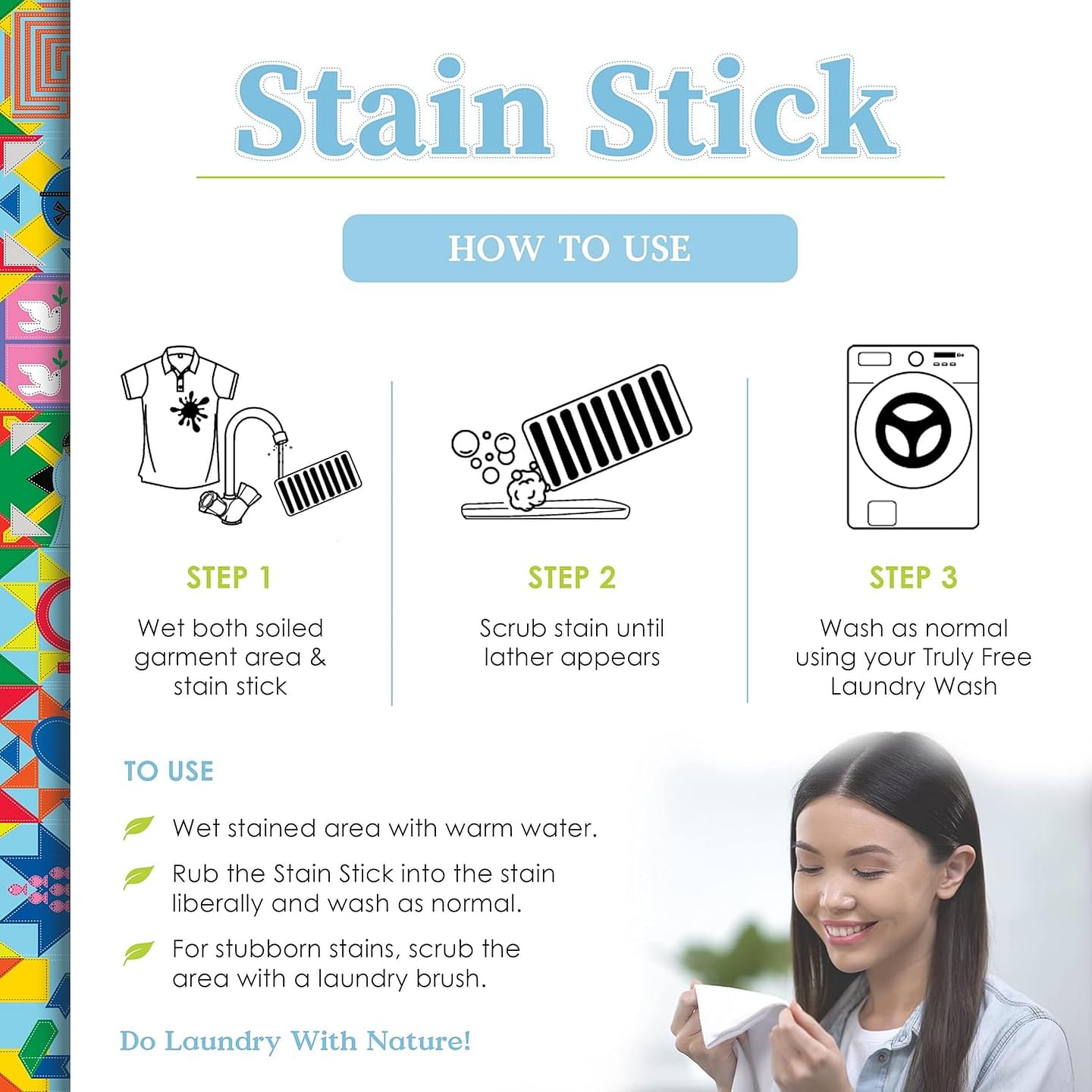 Natural Stain Stick - Stain Remover Bar Soap, Gentle on Fabric - Spot Treat Food, Blood, Grass Stains and More - Pet Stain and Odor Remover - Made With Saponified Coconut and Olive Oils