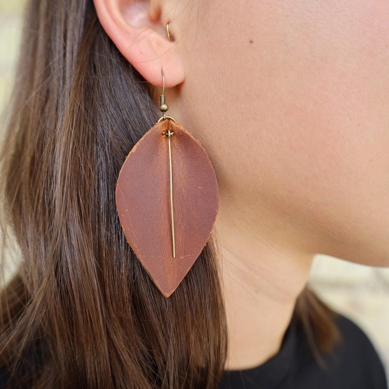 Nell Leather Earrings