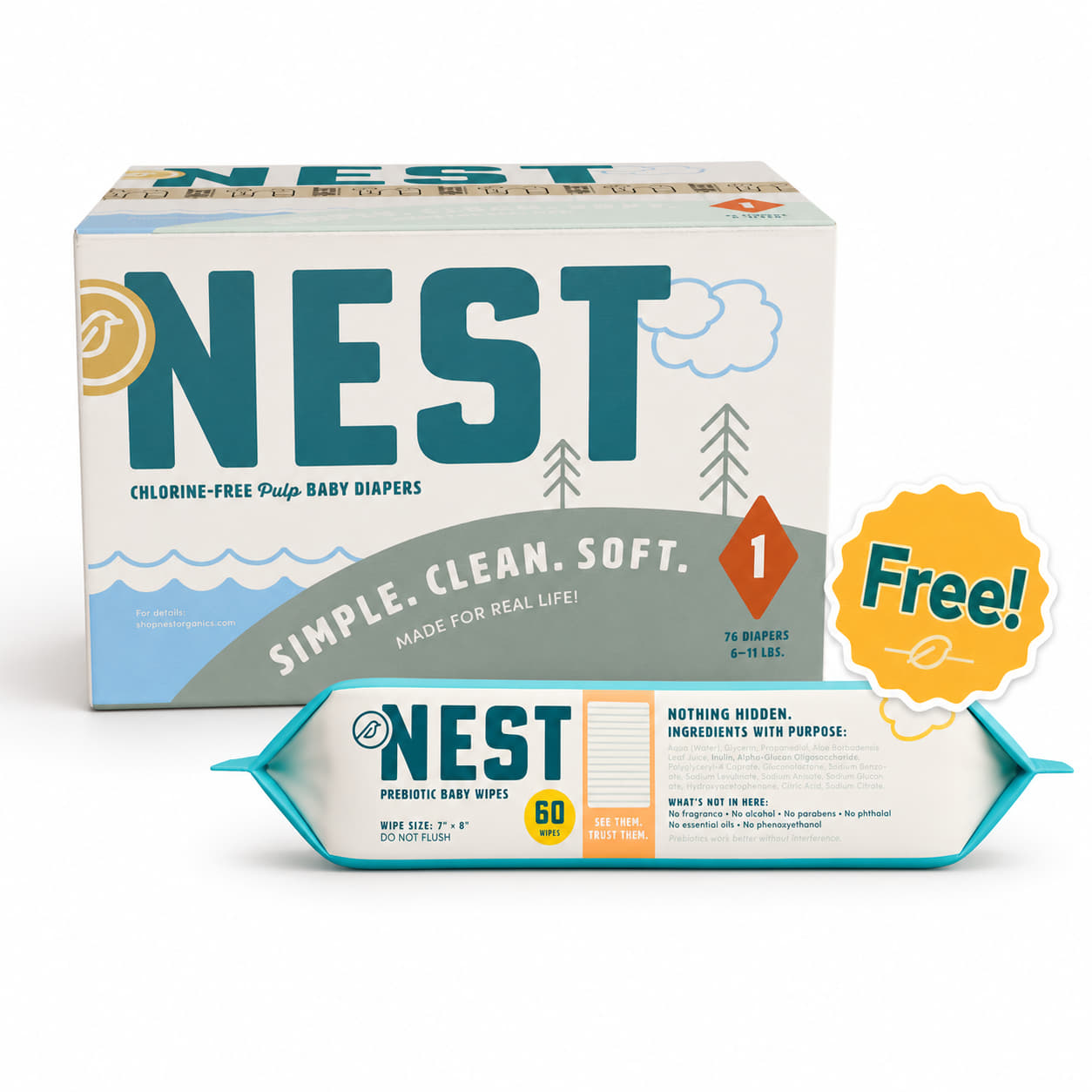 Size 1 | Nest Microbiome Care Bundle + Free Wipes! 