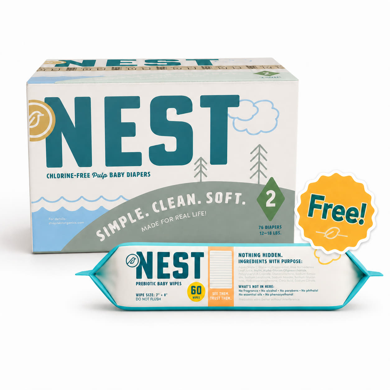 Size 1 | Nest Microbiome Care Bundle + Free Wipes!