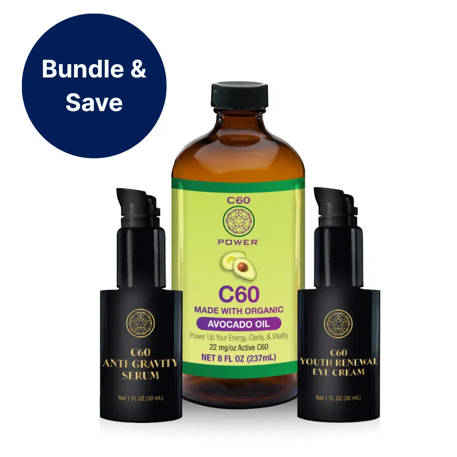 nside-Outside Bundle — 8 oz C60 Organic Avocado Oil + Anti-Gravity Serum + Youth Renewal Eye Cream