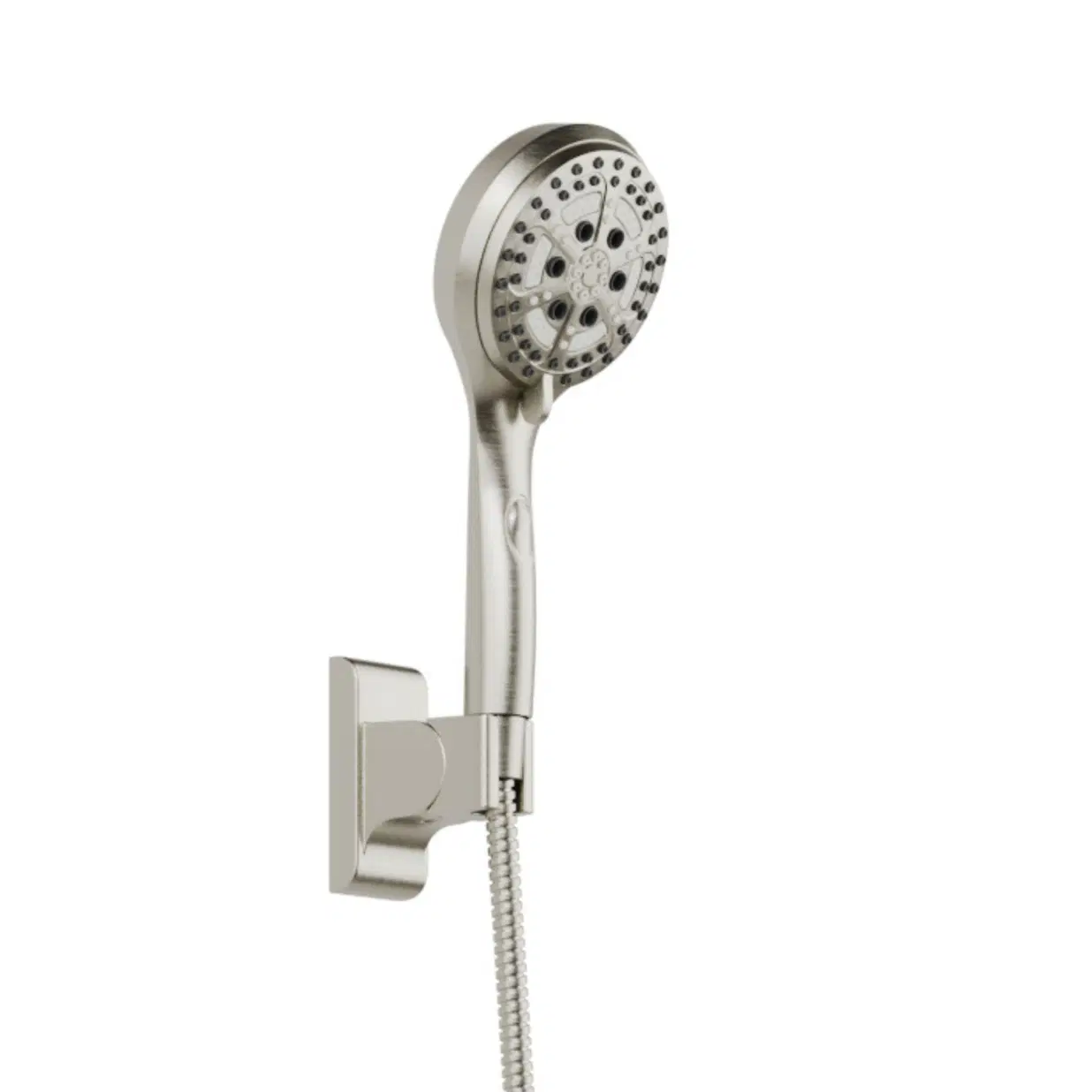 Oasis 8-in Drill-less Shower System with Multi-Function Showerhead and Handshower Brushed Nickel 1.8 GPM