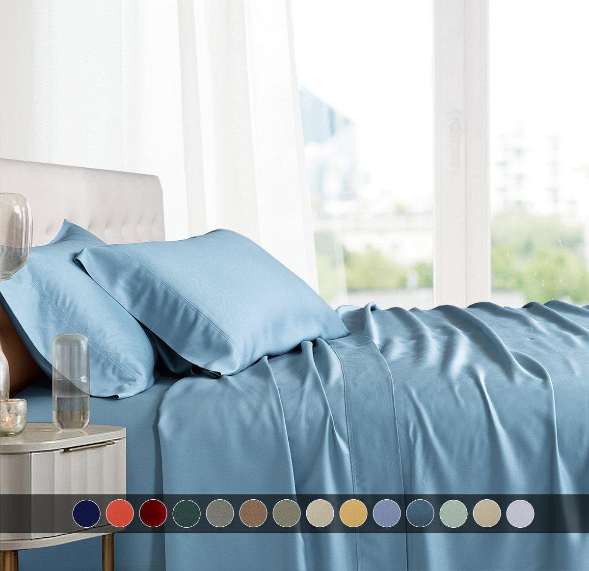 Olympic Queen Bed Sheet Set - 100% Bamboo Viscose