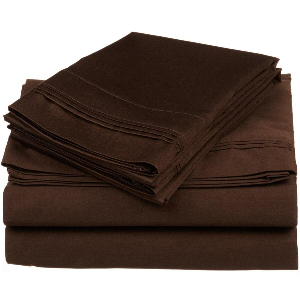 Olympic Queen Triple Pleated 600 Thread Count 100% Egyptian Cotton Sateen Sheets