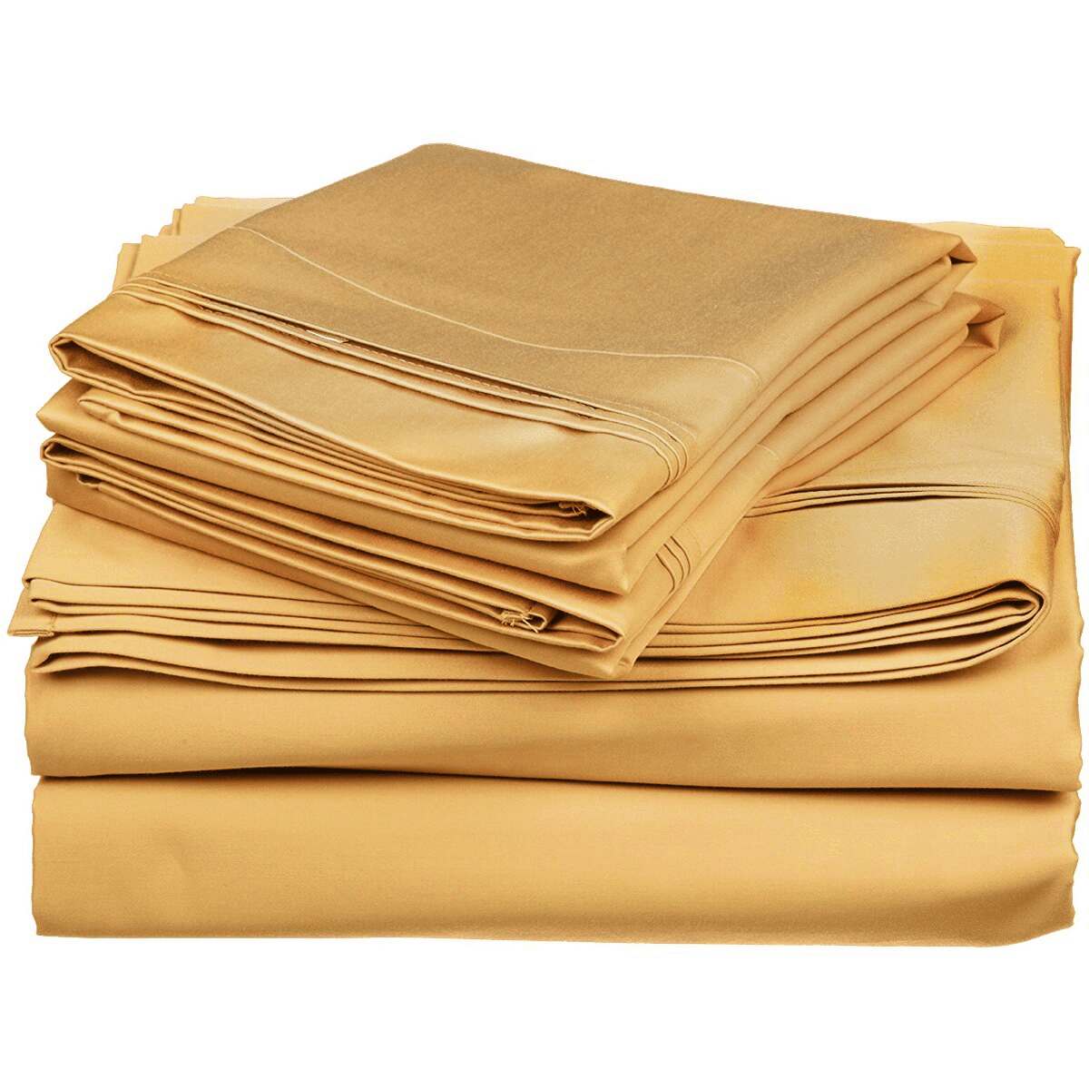 Olympic Queen Triple Pleated 600 Thread Count 100% Egyptian Cotton Sateen Sheets