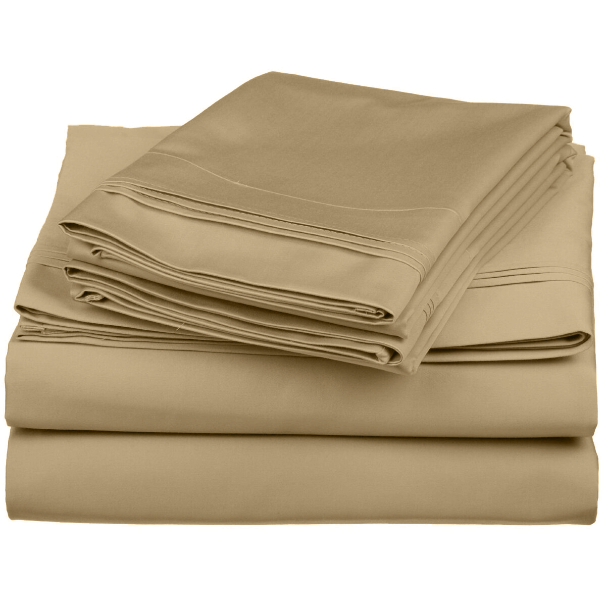 Olympic Queen Triple Pleated 600 Thread Count 100% Egyptian Cotton Sateen Sheets