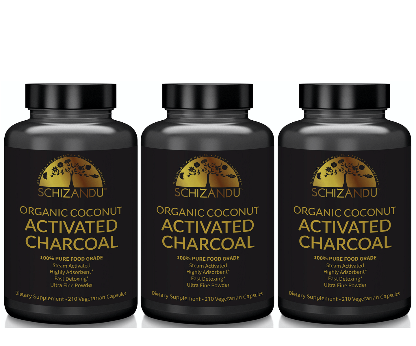 Organic Activated Charcoal Capsules from Coconut