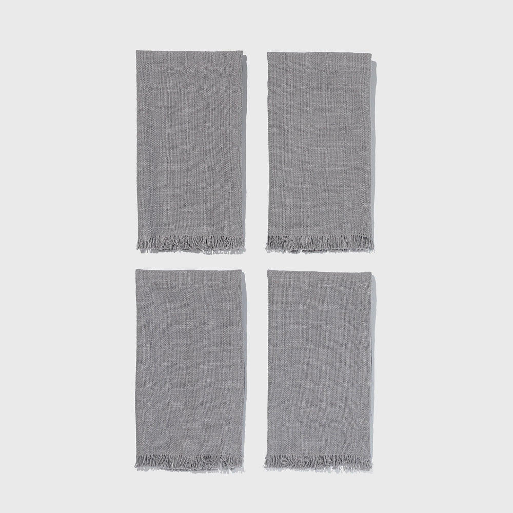Organic Cotton Grey Napkins (Set of 4)